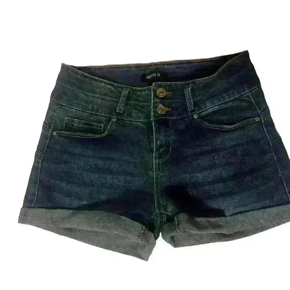 Forever21 High Waisted Button Fly Denim Shorts | Jean Shorts | Size Small